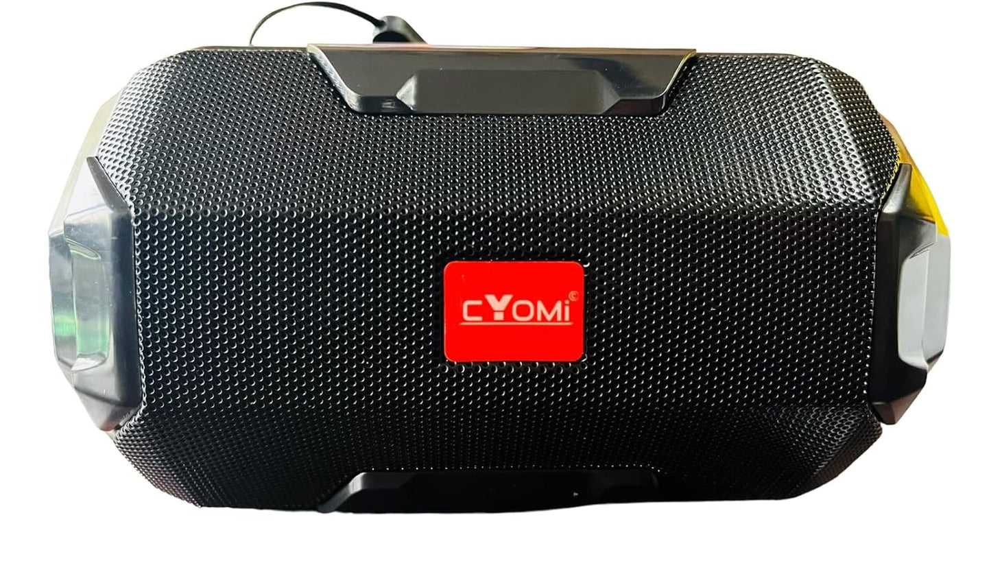 CYOMI CY-606 Bluetooth Speaker with Memory Card Slot, FM Radio, USB Pen Drive Slot, Torch Light, Mobile Holder