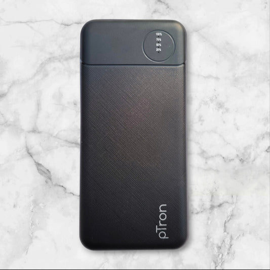 pTron Dynamo Pro 10000mAh 18W Fast Charge QC3.0 PD Power Bank with Type-C & Micro USB Input Ports and 18W Type C Mini Cable