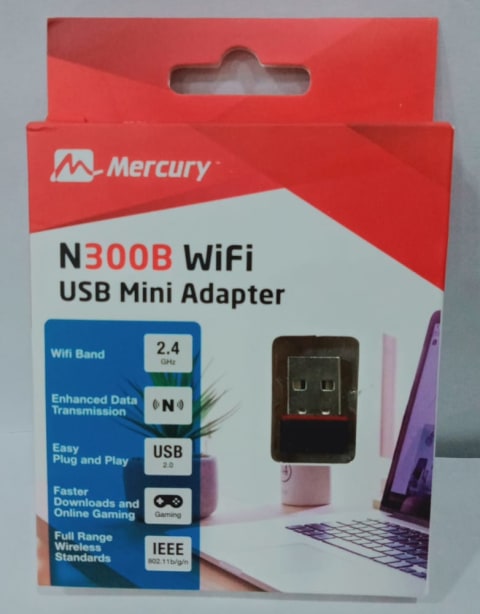 Mercury N300B Universal WiFi USB Mini Adapter for Pc