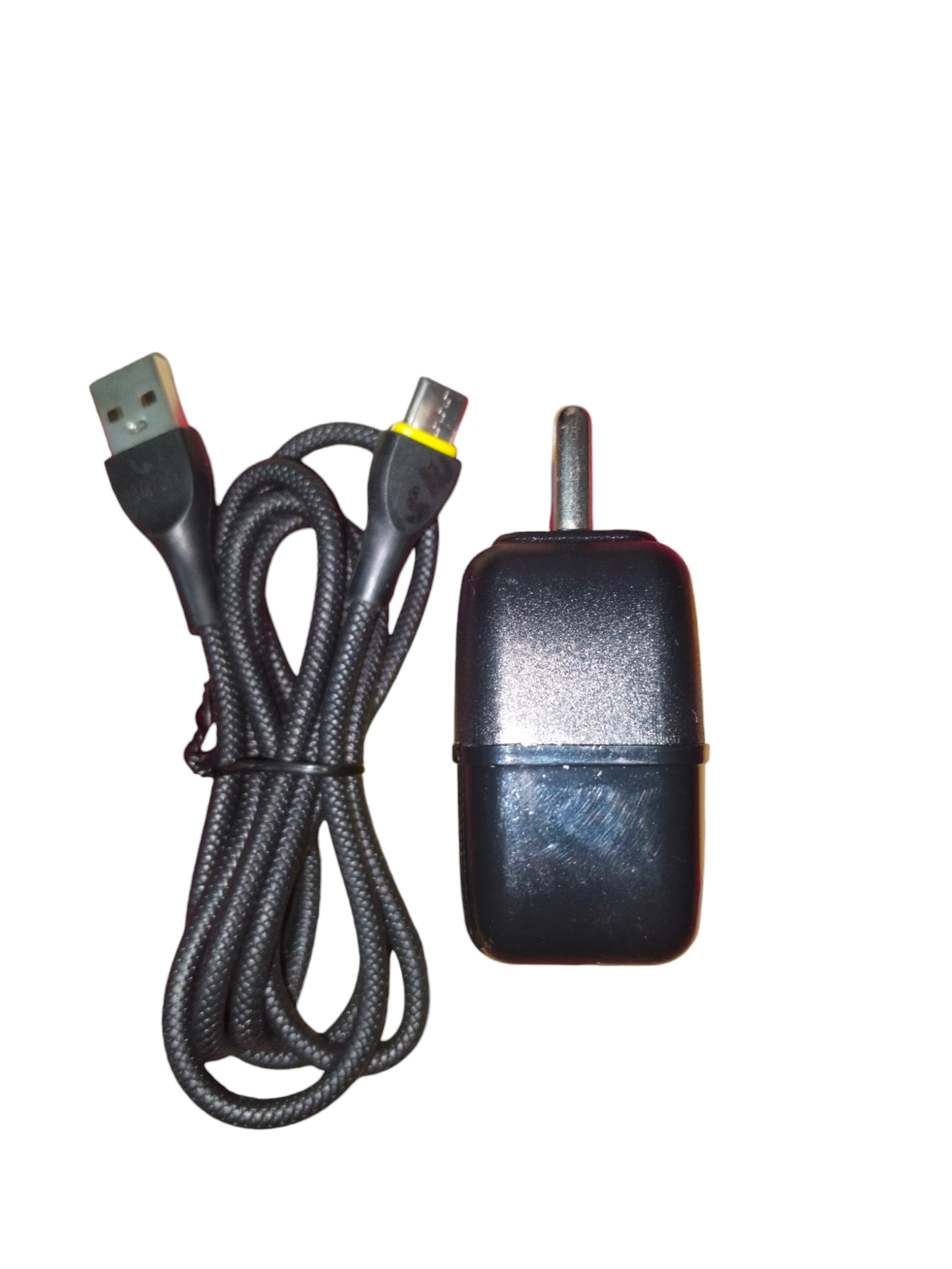 Ubon CH-520 5V 2.6 A Dual USB Port Wall Charger with Type C Braided Cable