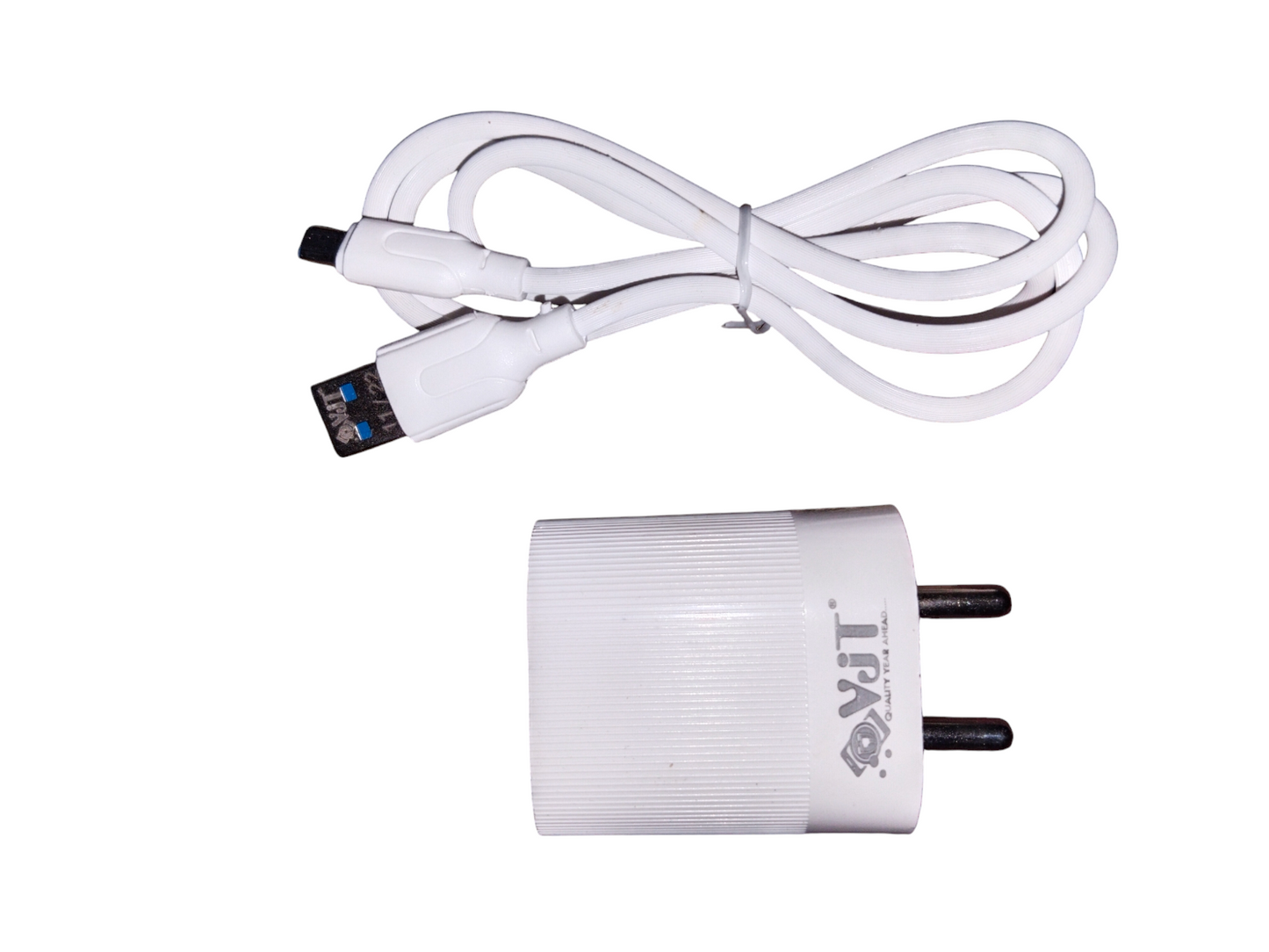 VJT TC-75 5V 3.4 Amp Dual USB Port Wall Charger with Micro USB V8 Cable