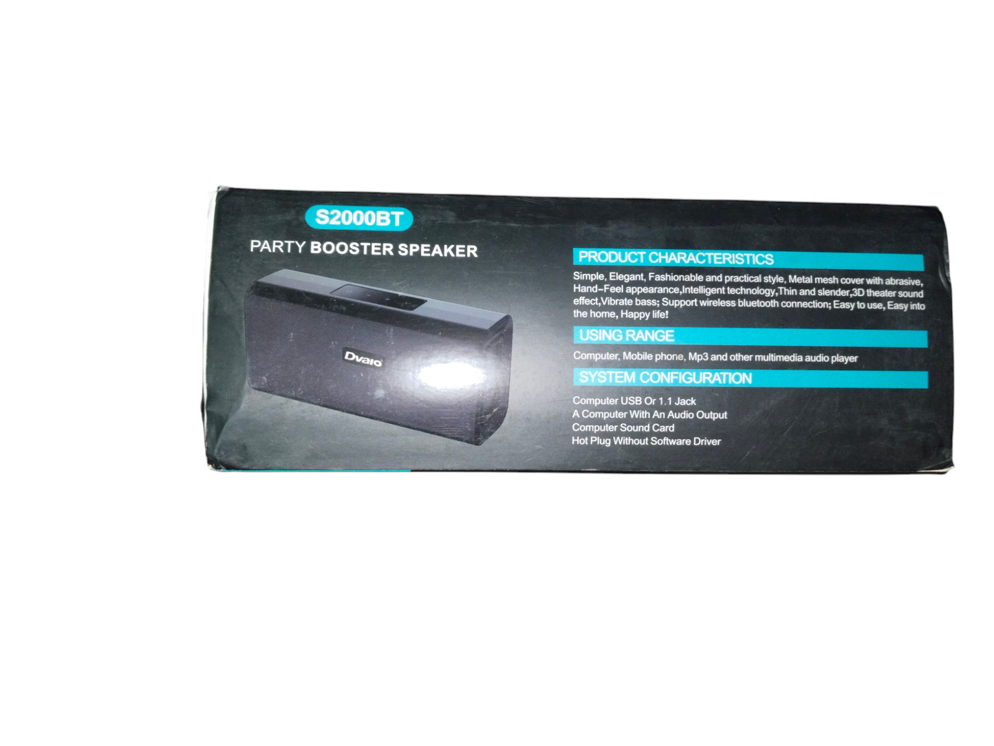 DVAIO S2000 BT Bluetooth Speaker with Memory Card Slot, FM Radio, USB Pen Drive Slot, AUX