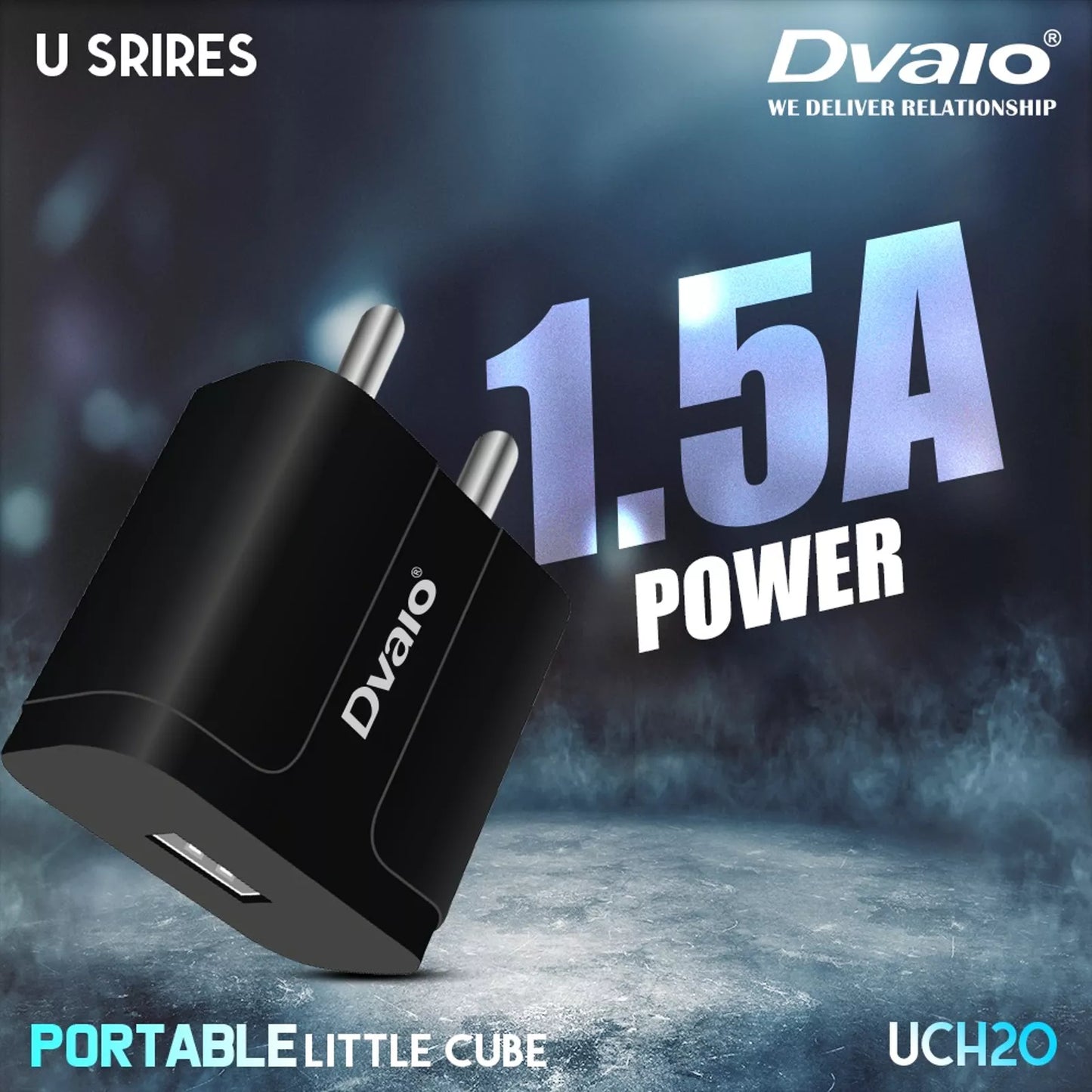 Dvaio UCH20 5V 1.5 A Single USB Charger for Keypad Phones with Detachable Micro USB Cable