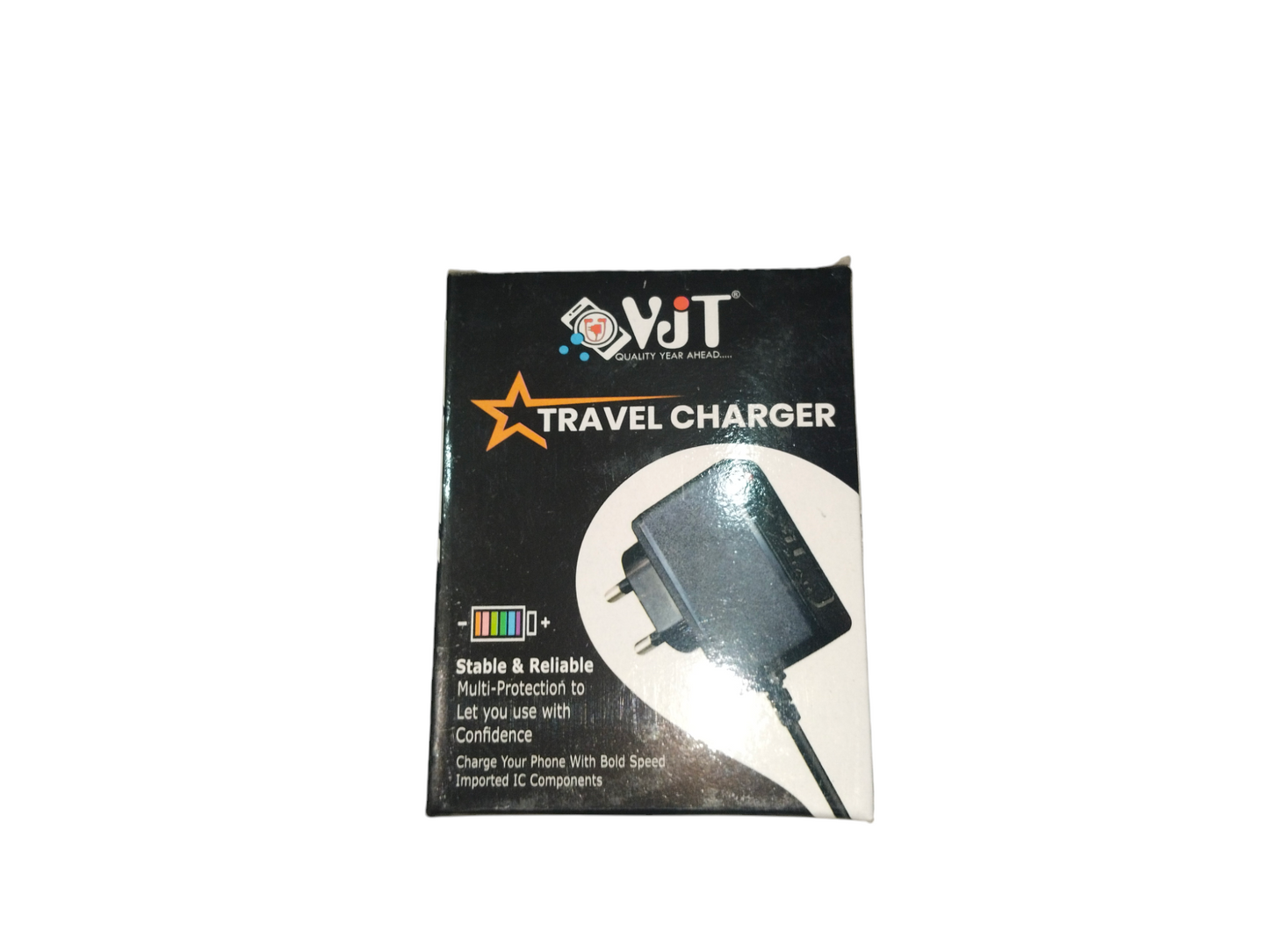 VJT TC-25 5V 0.8 A Wall Charger for Keypad Phones | Universal V8 (Micro USB) Charger
