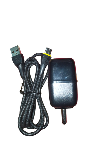 Ubon CH-520 5V 2.6 A Dual USB Port Wall Charger with Type C Braided Cable