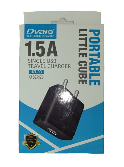 Dvaio UCH20 5V 1.5 A Single USB Charger for Keypad Phones with Detachable Micro USB Cable